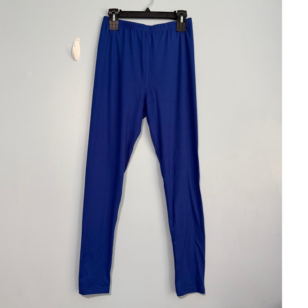 Unbranded Royal Blue Capri Leggings Plus Size 12-24 High Stretch Activewear 1656
